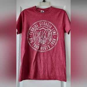 Florida Georgia Line 2016 Dig Your Roots Concert Tour Red Shirt Band Country S